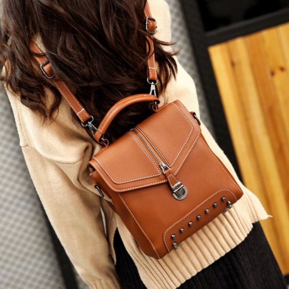 Faux Leather Multiway Backpack